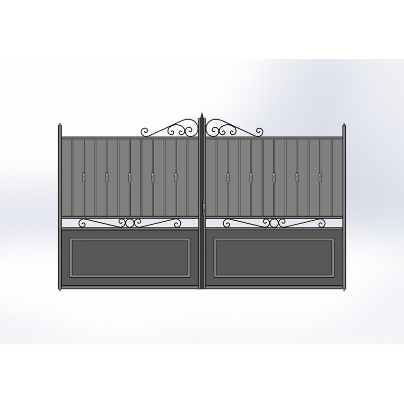 Portail cloture en fer, portail en fer coulissant et portail en fer battant 3