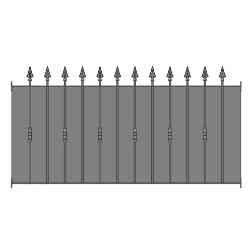 La clôture en fer forgé avec tôle de fond pour clôturer votre jardin, clôture en ferronnerie