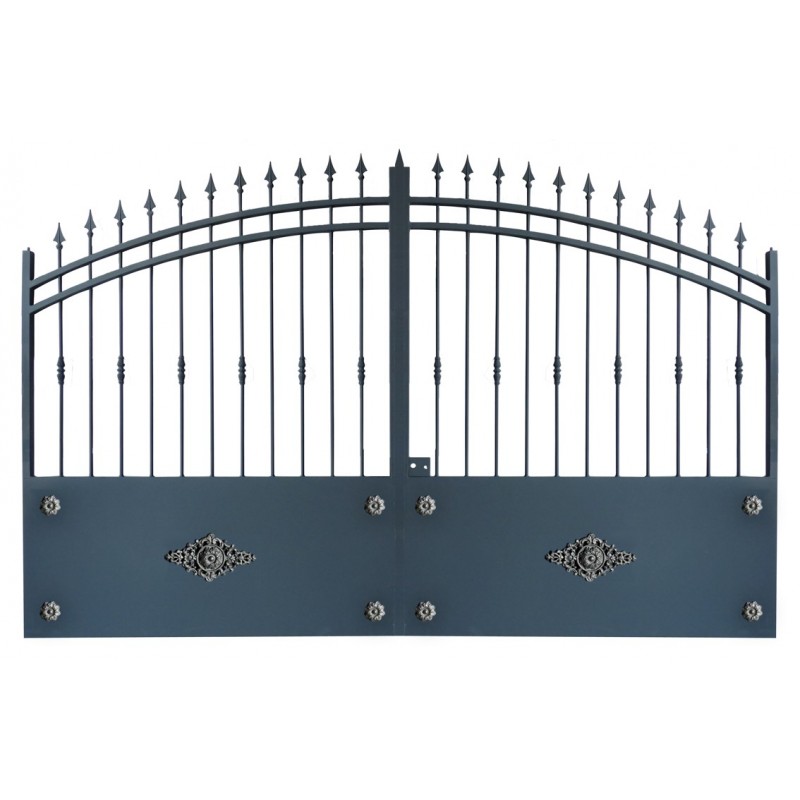 Portails métalliques coulissants et portails battants en fer du fabricant de portails Direct Portails Modèle 2R.